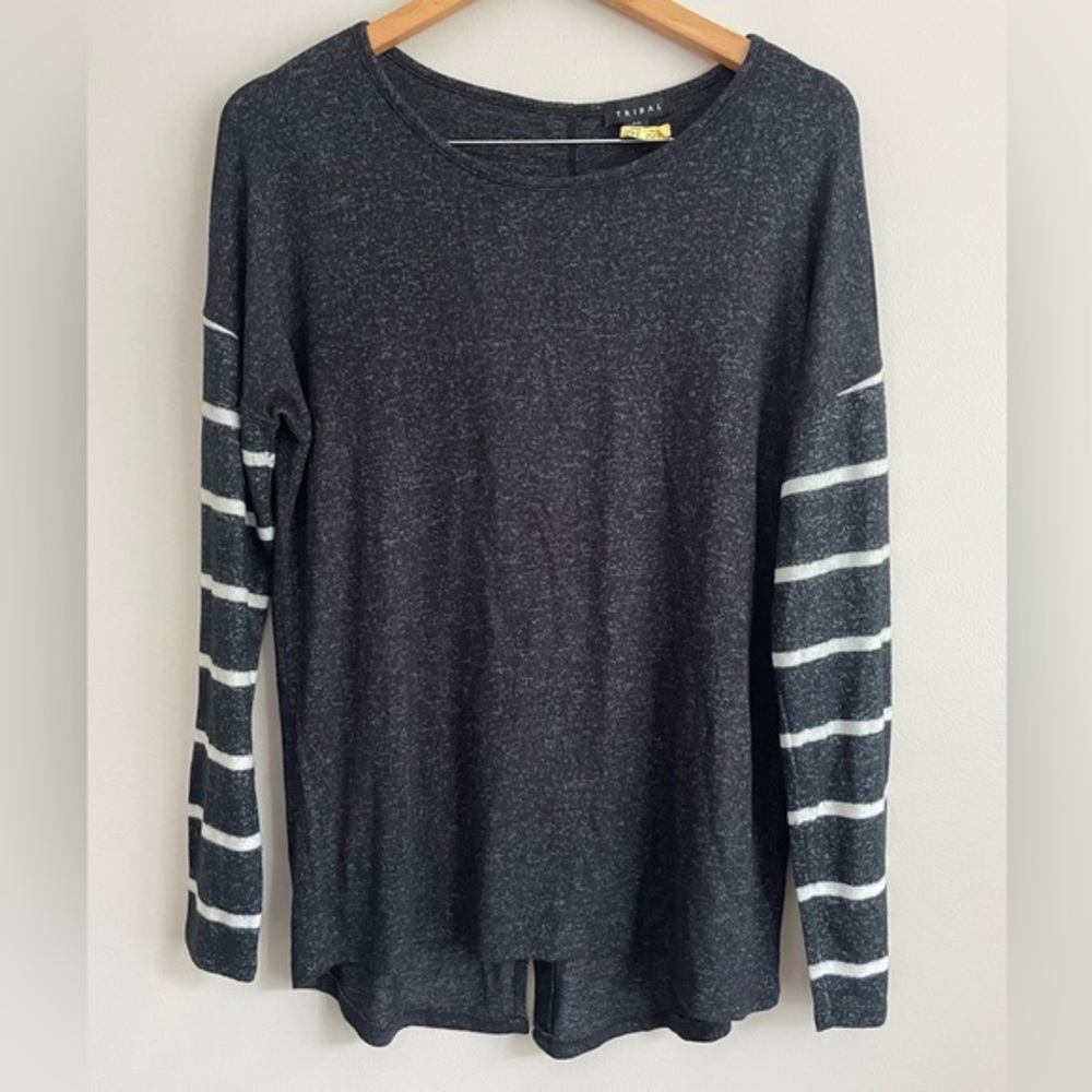 Tribal‎ Women’s Long Sleeve Button Back Top Shirt Lounge Comfort Wear. Sm Petite
